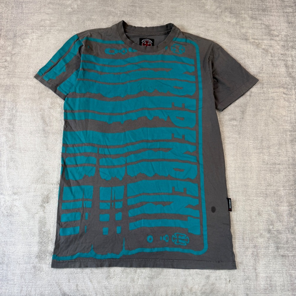 Independent Truck Company Shirt Mens Medium Gray Y2K Graphic Print Skate Tee